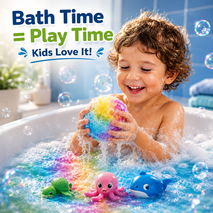 Kids Surprise Bath Bomb Set – Fun Colors & Hidden Toys