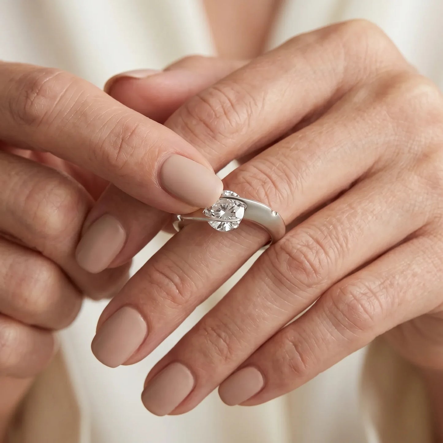 Celestial Spin Ring: Silent Smooth Spinning Moissanite Fidget Ring for Anxious Days, Ideal Gift for Women