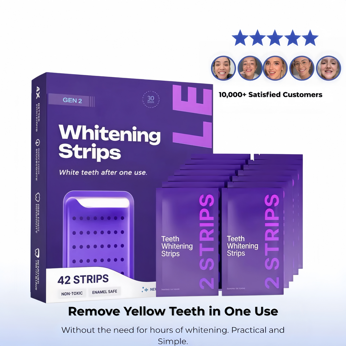 Purple Teeth whitening Strips