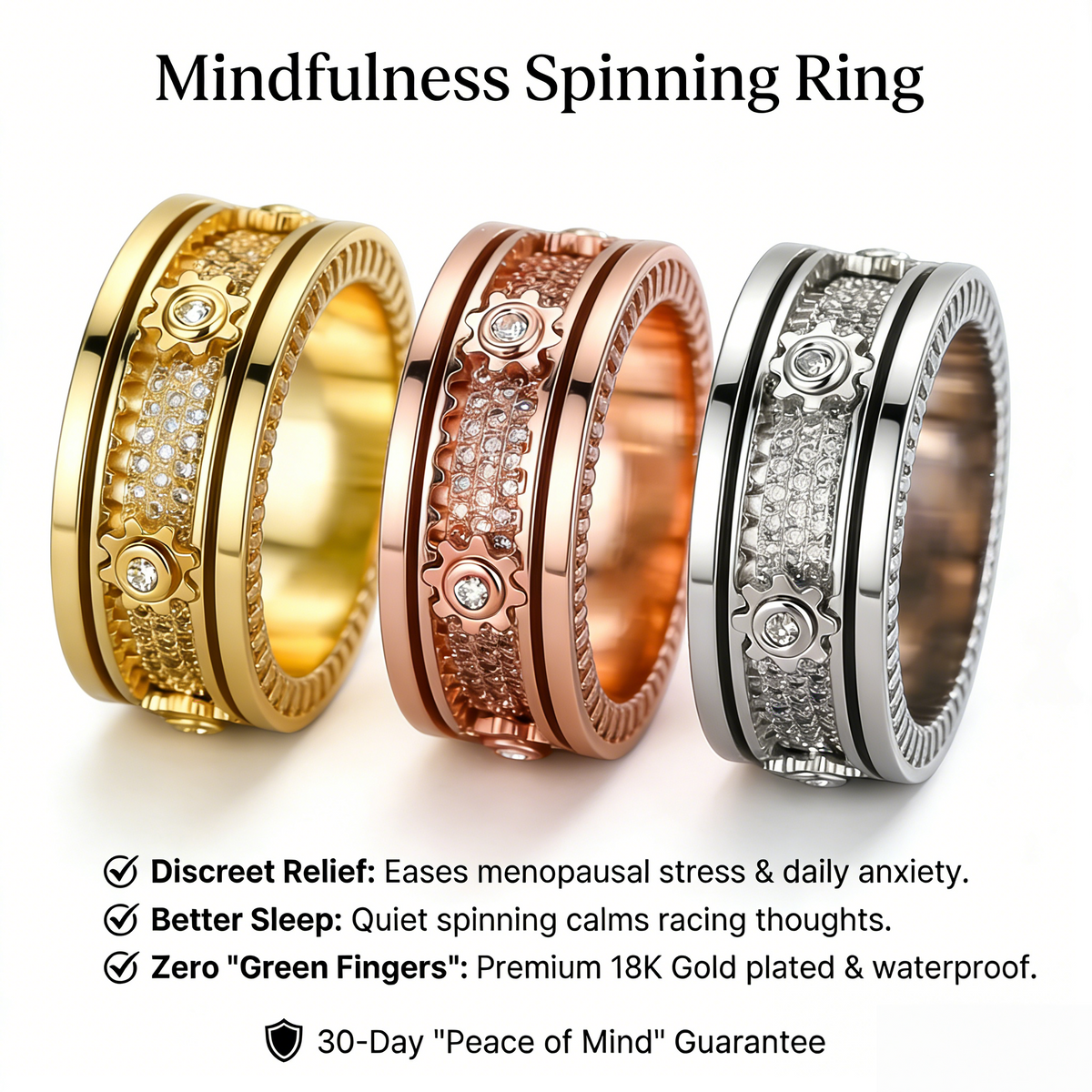 Mindfulness Spinning Ring – Relieve Stress with a Handmade 3D Fidget Band