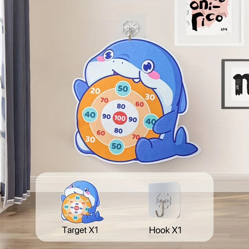 Sticky Ball Launching Whale Target Toy for Parent-Child Interaction