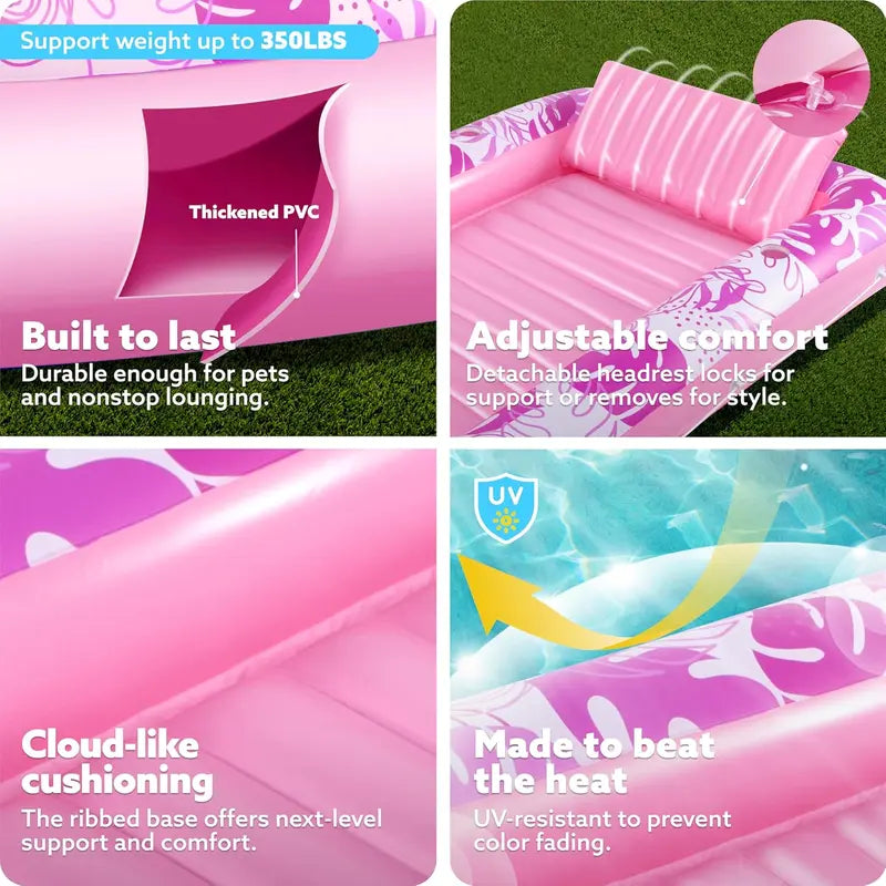 Inflatable Tanning Pool Lounger Float
