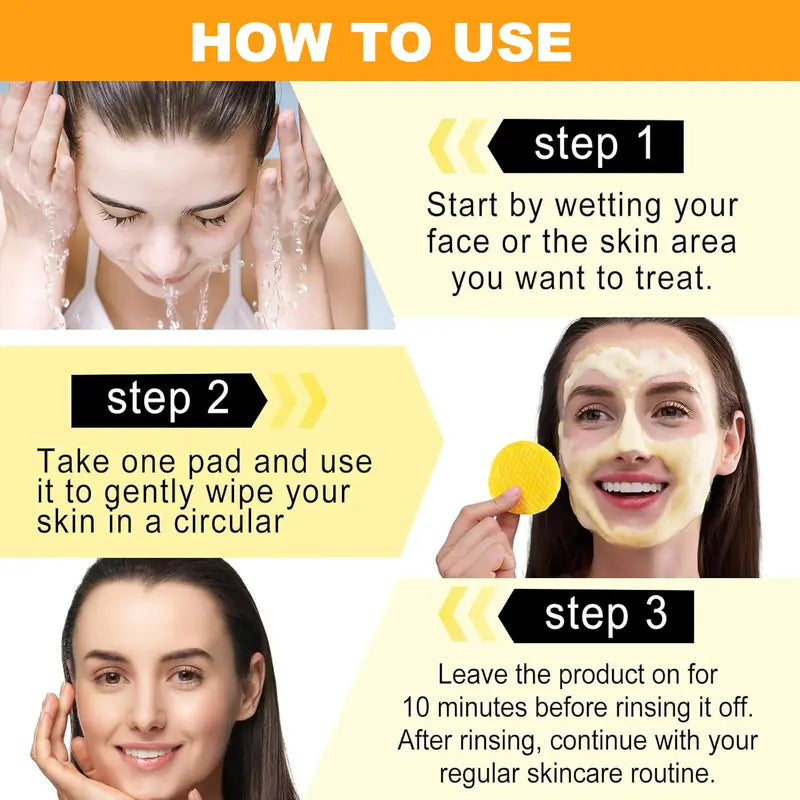 5PCS Turmeric Cleansing Exfoliating Pads & 100PCS Comfort Cleanser Set