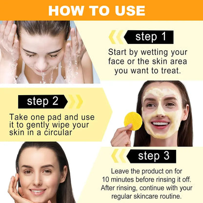 5PCS Turmeric Cleansing Exfoliating Pads & 100PCS Comfort Cleanser Set