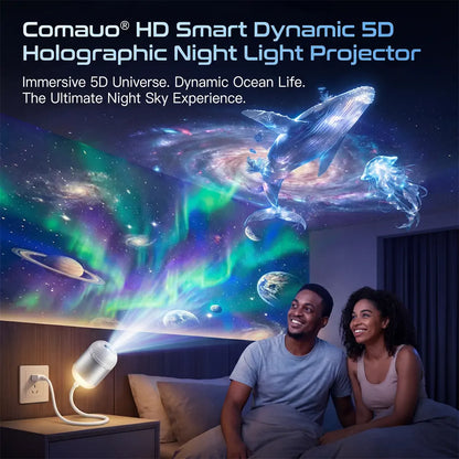 5D Mini Galaxy Star Projector – Dynamic Ambient Light for Bedroom, Car & Home