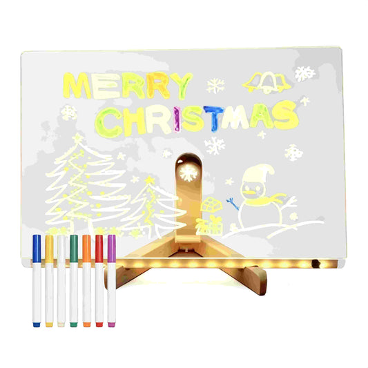 LED Acrylic Message Board – Colorful Light-Up Memo Board