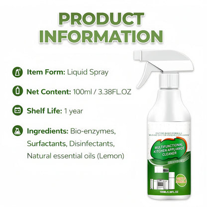 Multi-Purpose Enzyme Foam Cleaner 100ml - Effortlessly Removes Grease