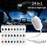 Dual-Mode Starry Night Light + 24 Projection Slides