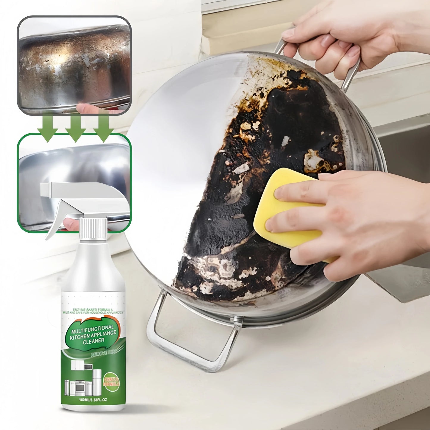Multi-Purpose Enzyme Foam Cleaner 100ml - Effortlessly Removes Grease in Seconds