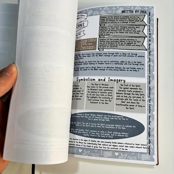 Christianartworkshop 66-Page Bible Study Guide Journal for Daily Devotions and Group Study