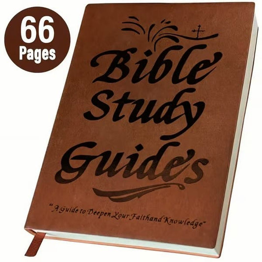 Christianartworkshop 66-Page Bible Study Guide Journal for Daily Devotions and Group Study