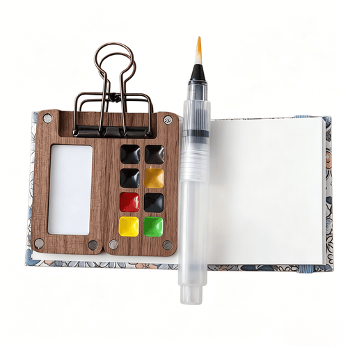 Conjunto de mini aquarela portátil - 8 cores