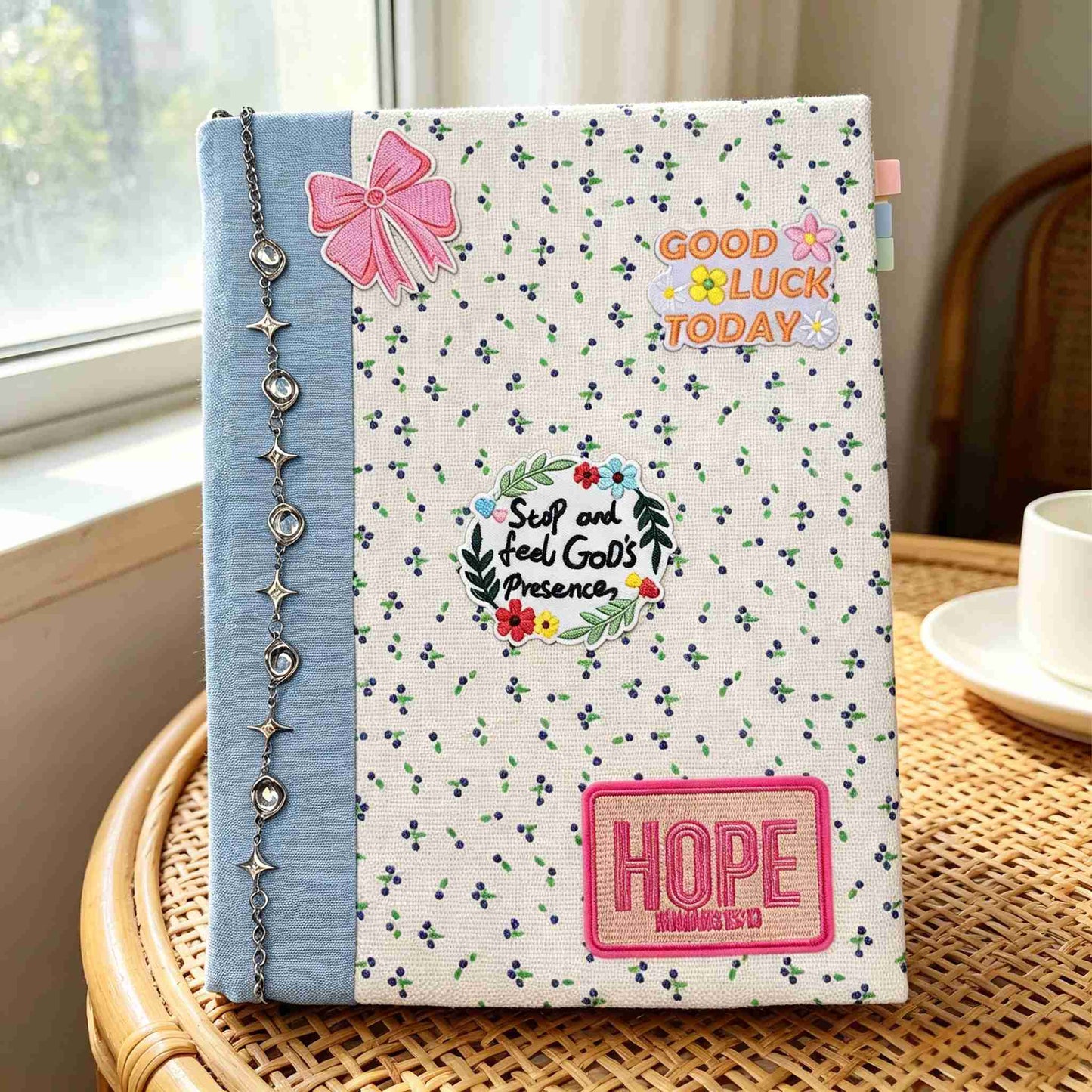 The Bible In A Year + Floral Paperback A4 Book Cover Bundle