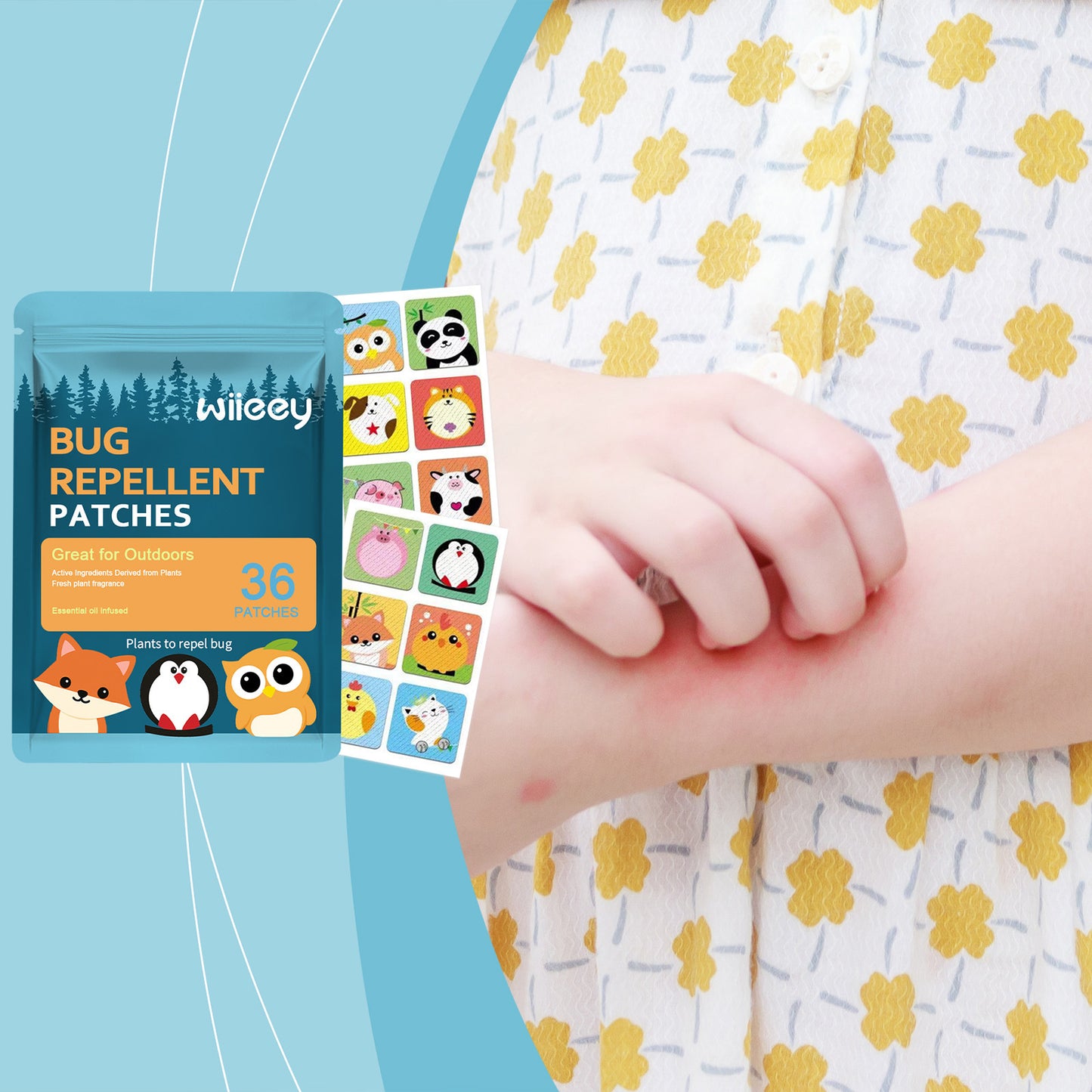 Gentle Natural Bug Repellent Stickers for Home & Outdoor