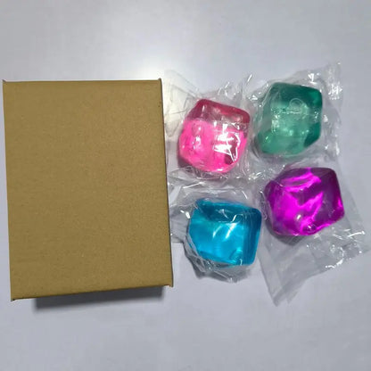 4 Pack Anxiety Squishy Toys - Slow Bounce Squeeze, Pressure Release, Office Desk Toy