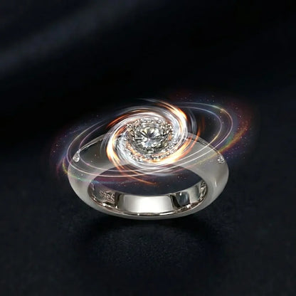 Celestial Spin Ring: Silent Smooth Spinning Moissanite Fidget Ring for Anxious Days, Ideal Gift for Women