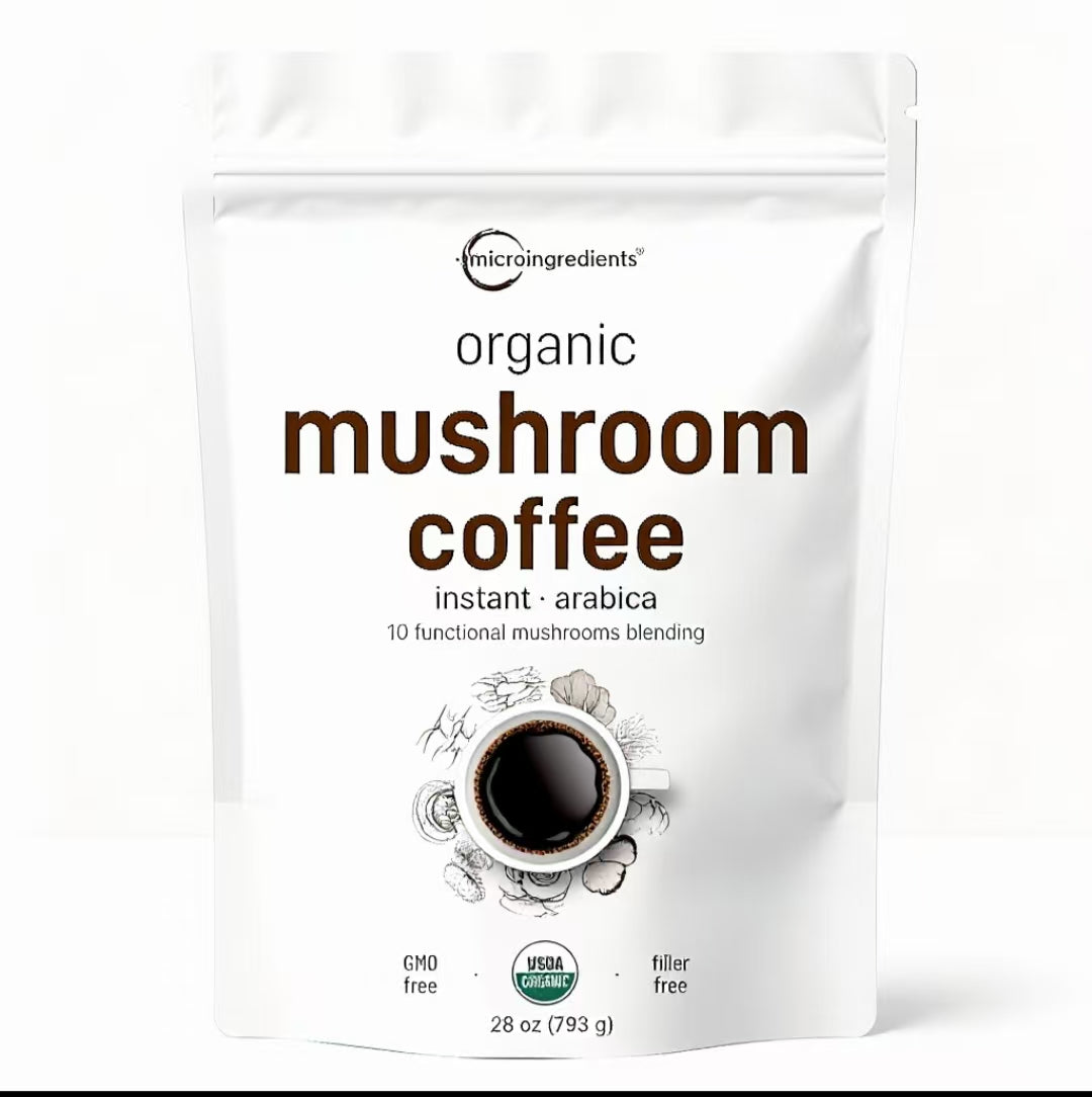 Micro Ingredients Organic Instant 10-in-1 Mushroom Coffee Powder ...