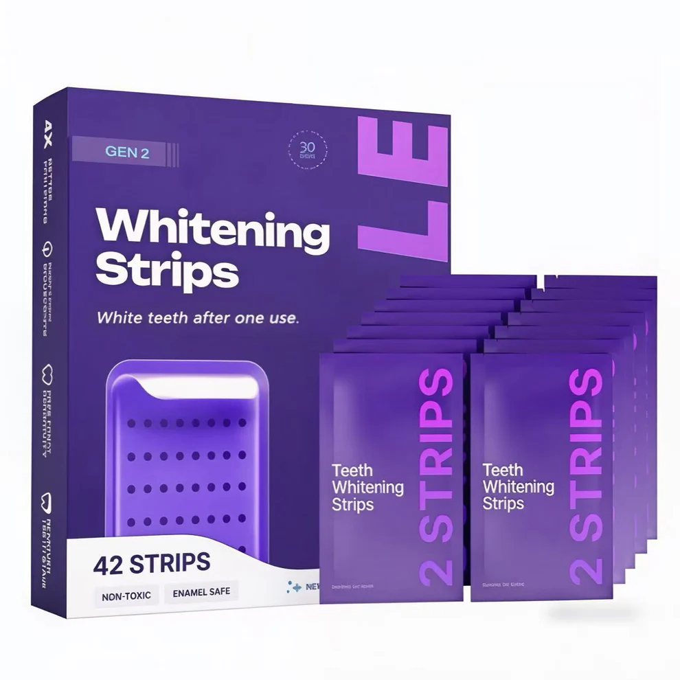 Purple Teeth whitening Strips