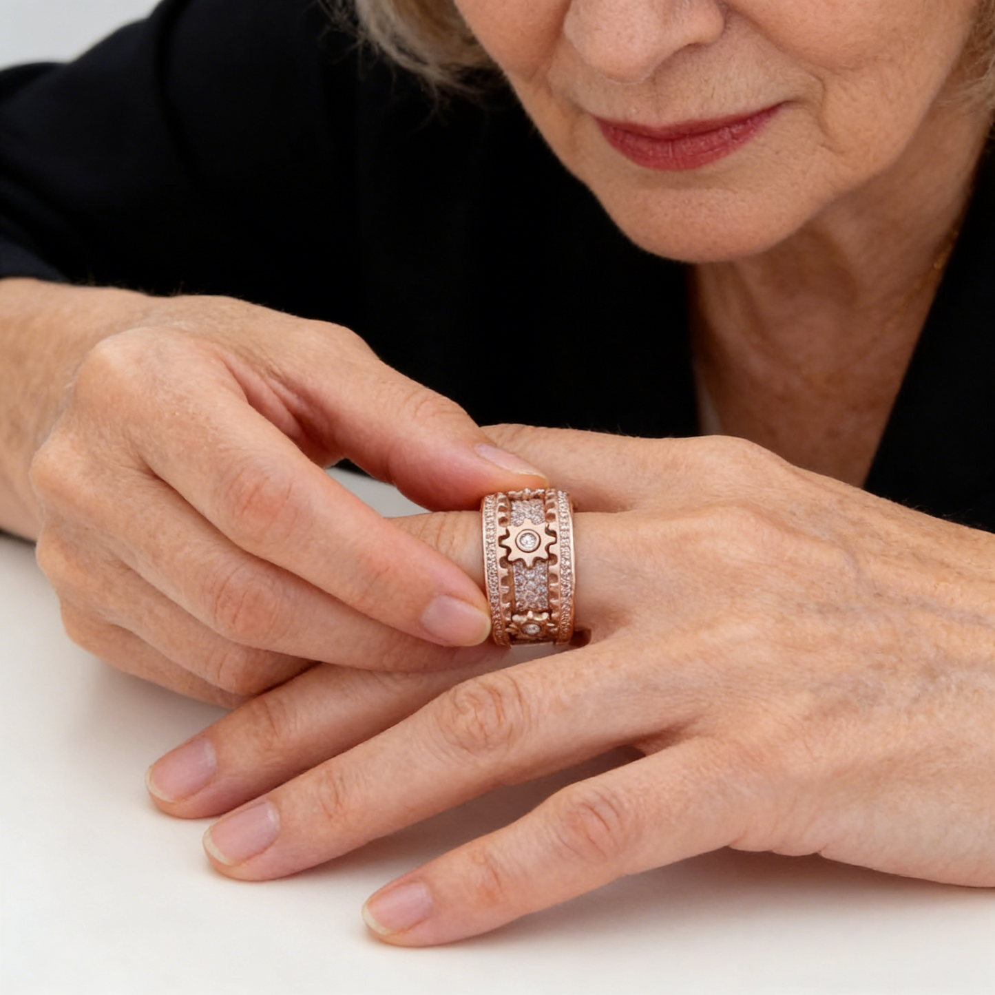 Mindfulness Spinning Ring – Relieve Stress with a Handmade 3D Fidget Band