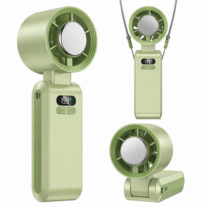 Pro Handheld Portable fan with Turbo Cooling - Hand Held Fan Rechargeable, 1-199 Speeds, Up to 12Hrs Battery Life, Powerful Mini Personal Ice fan for Travel, Outdoor, Beach & Makeup