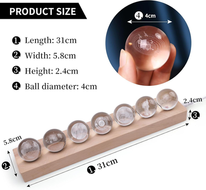 7-Piece Mini Crystal Religious Orbs