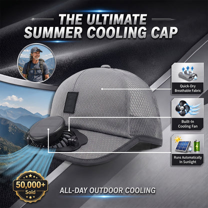 🧢2026 Pro Outdoor Cooling Hat: Dual-Power Fan Cap