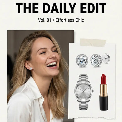 Luxury 4-piece Set,Minimalist Lab Grown Stud Earrings for Women, Hypoallergenic Fine Jewelry Gift