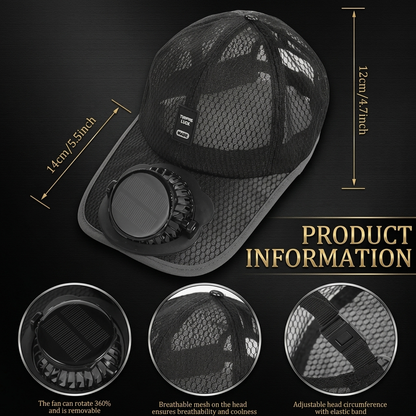 🧢2026 Pro Outdoor Cooling Hat: Dual-Power Fan Cap