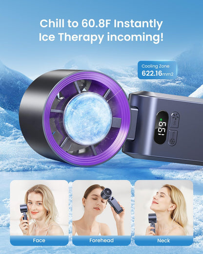 Portable Handheld Fan, Rechargeable Turbo Cooling Mini Fan