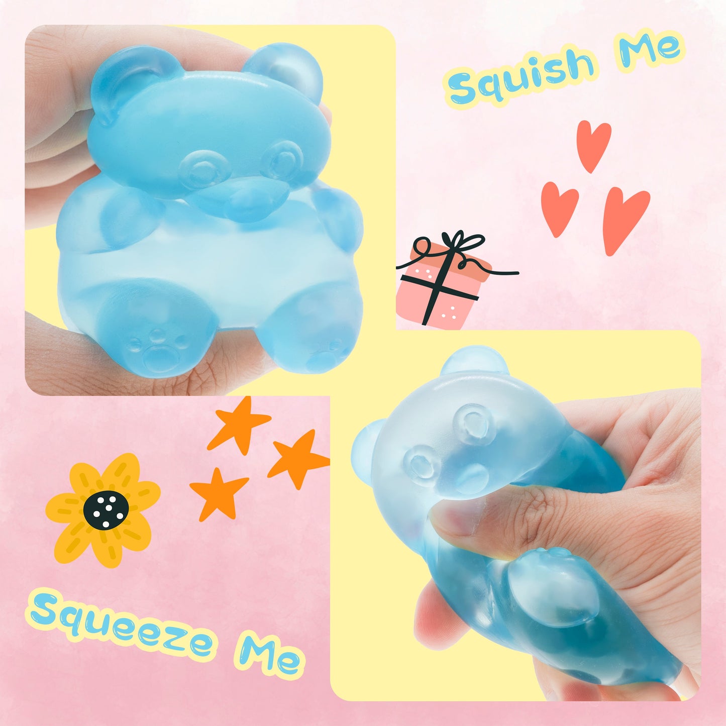 Gummy Bear Toy, Sugar Filled Squishy Toys for Stress Relief