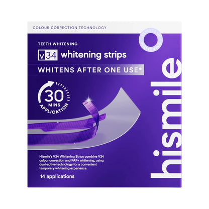 Hismile V34 Whitening Strips, Tooth Stain Treatment, Combining Whitening and Colour Correction