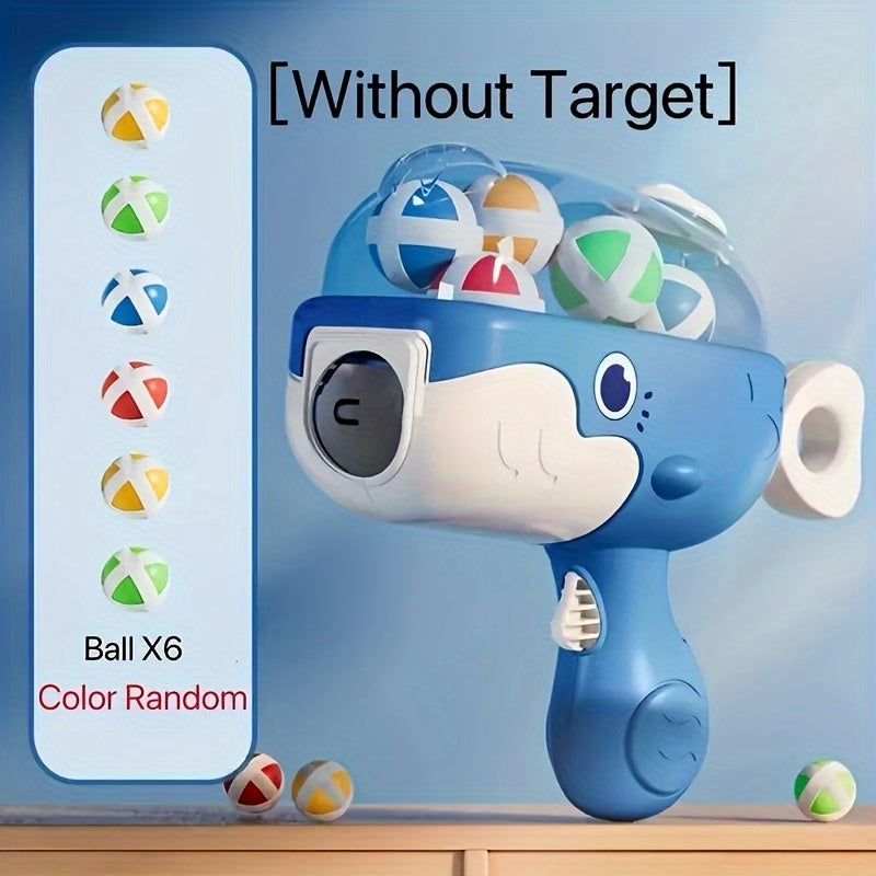 Sticky Ball Launching Whale Target Toy for Parent-Child Interaction