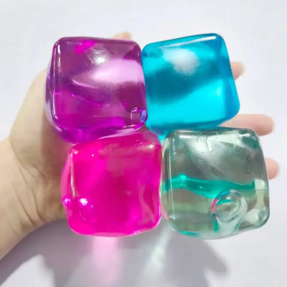 4 Pack Anxiety Squishy Toys - Slow Bounce Squeeze, Pressure Release, Office Desk Toy