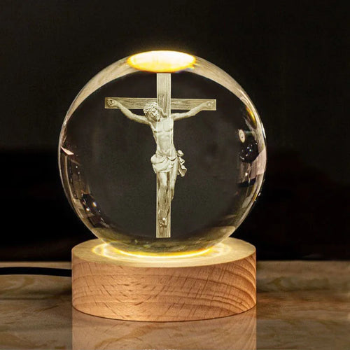 3D Crystal Jesus Night Light