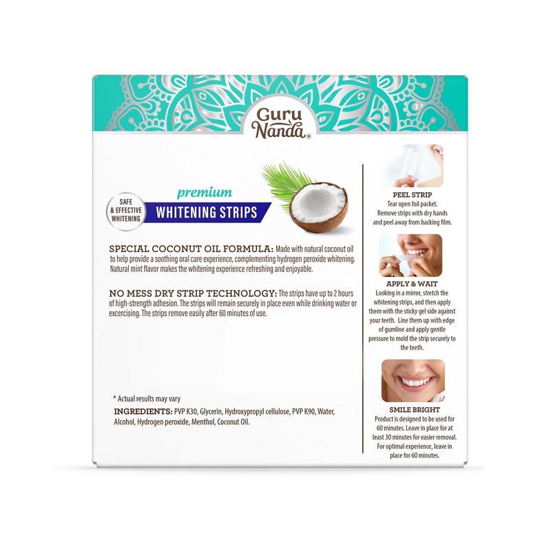 GuruNanda Teeth Whitening Strips - 7-Day Treatment