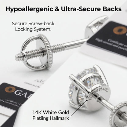 Classic Four Prong Lab Grown Round Diamond Studs