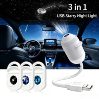 Dual-Mode Starry Night Light + 3 Projection Slides