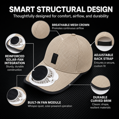 🧢2026 Pro Outdoor Cooling Hat: Dual-Power Fan Cap