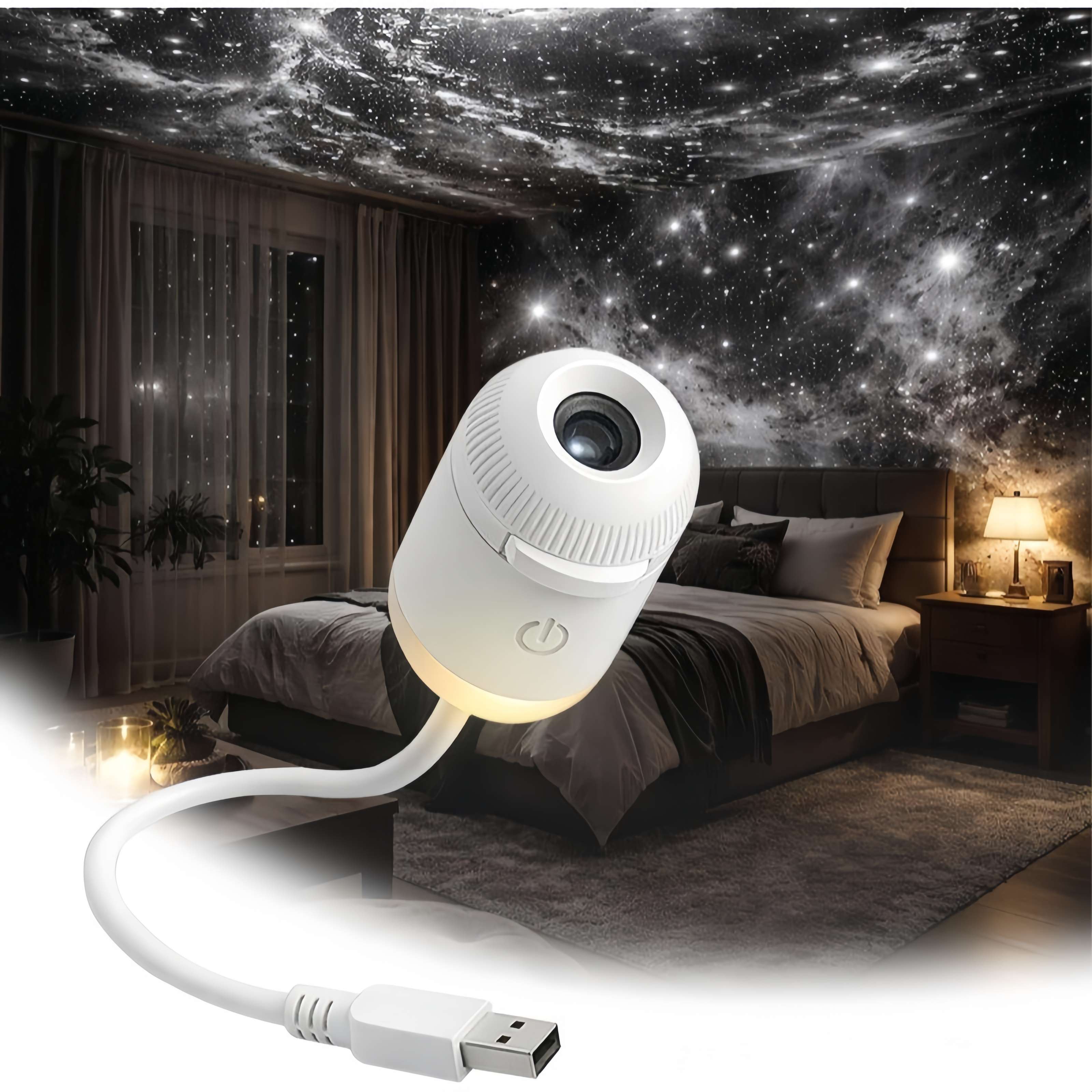 Mini Galaxy Project 5D Mini Galaxy Star Projector – Dynamic Ambient Lighting for Bedrooms ...