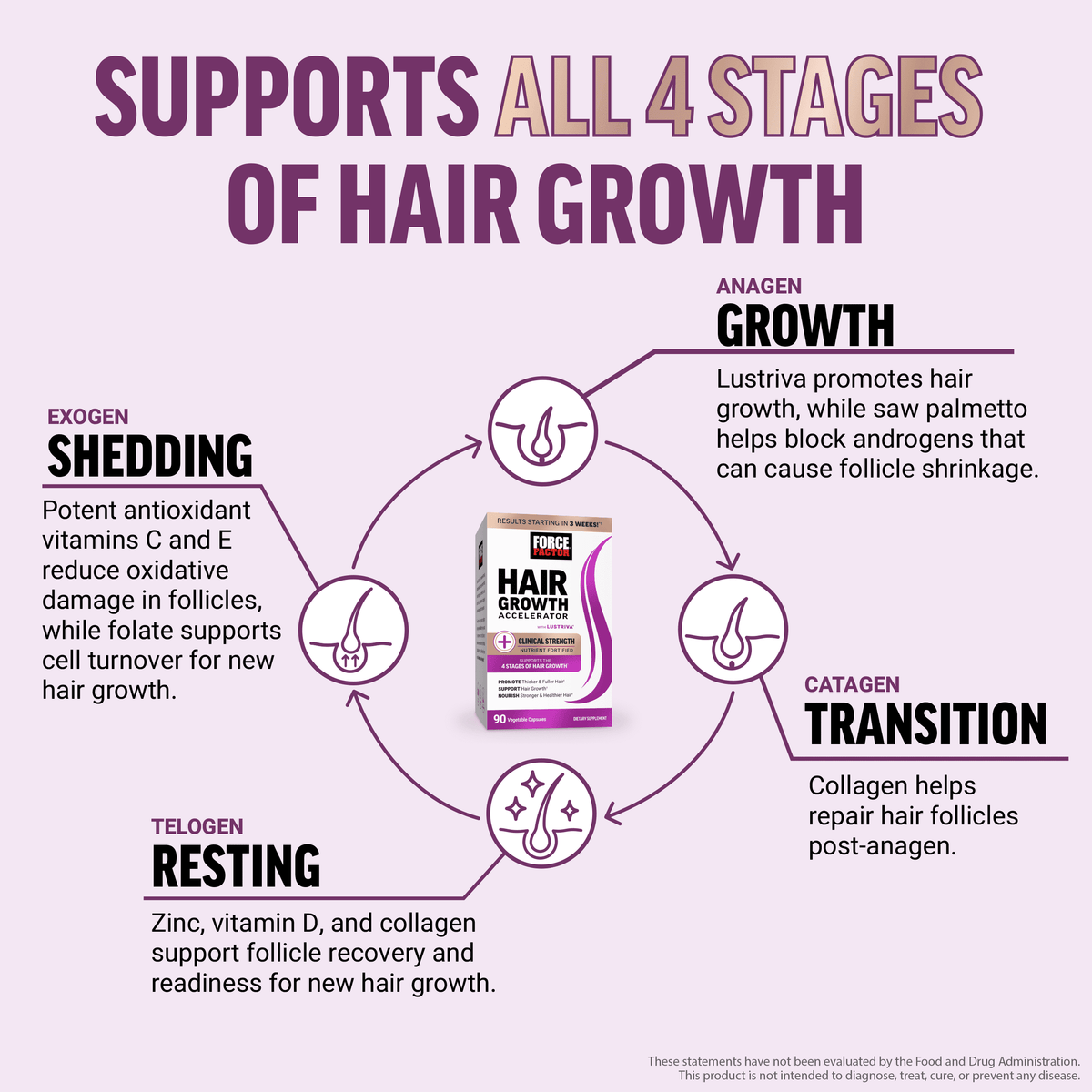 Hair Growth Vitamins | Lustriva Biotin Ashwagandha 90 Capsules