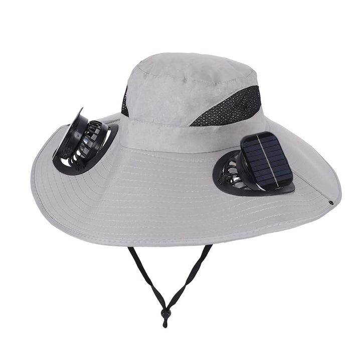 Solar Powered Sun Hat with Dual Fans – Cooling & UV Protection Hat