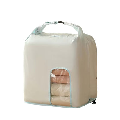 Large Cotton Storage Bag – Foldable Organizer with Clear Window