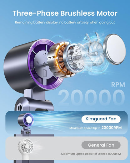 Portable Handheld Fan, Rechargeable Turbo Cooling Mini Fan