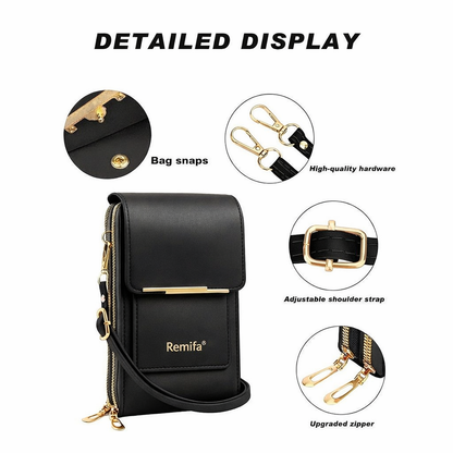 2026 Trendy Minimalist Elegant Women's Touchscreen Crossbody Phone Wallet