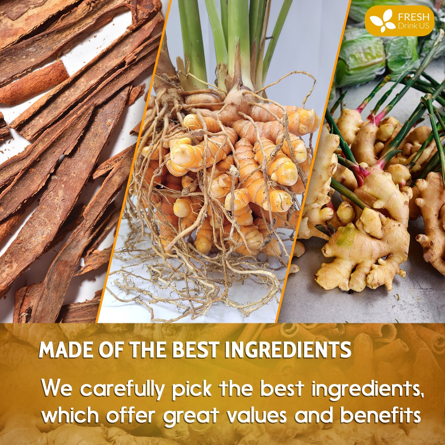 Turmeric Ginger Cinnamon Tea – 120 Bags | 100% Natural Herbal Blend for Wellness & Digestio.