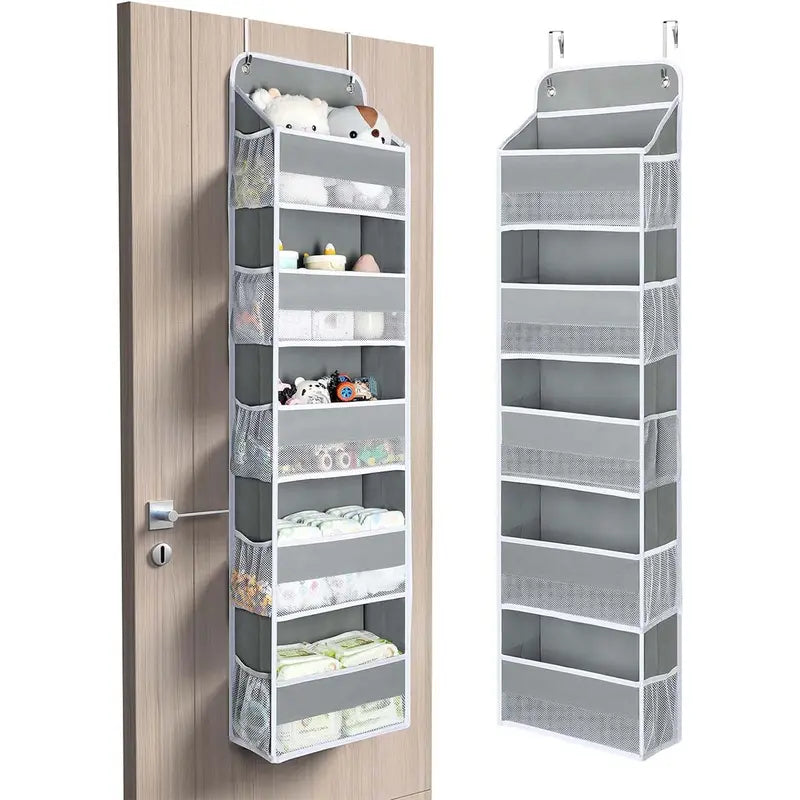Over-the-Door Organizer,Storage-5-Tier Hangable Organizer with 10 Large side pocket,44Lb