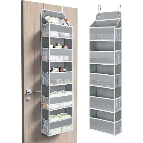 Over-the-Door Organizer,Storage-5-Tier Hangable Organizer with 10 Large side pocket,44Lb