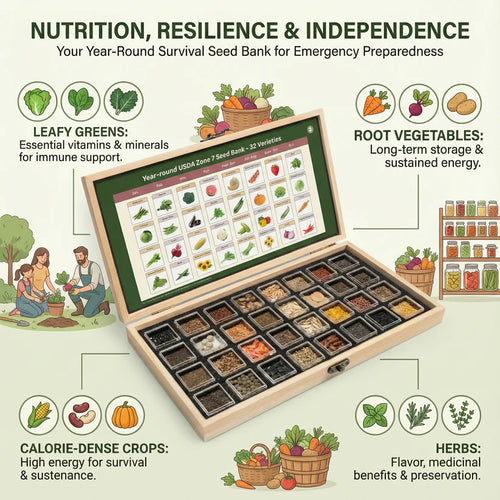 All-in-One Vegetable Seed Bank - 32 Seed Varieties