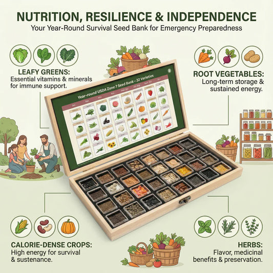 All-in-One Vegetable Seed Bank - 32 Seed Varieties