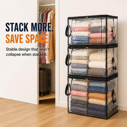Large Heavy-Duty Thick Plastic Clear Storage